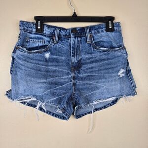 BLANK NYC Cut Off Denim Jean Shorts Distressed Women Size 28 Distressed Blue